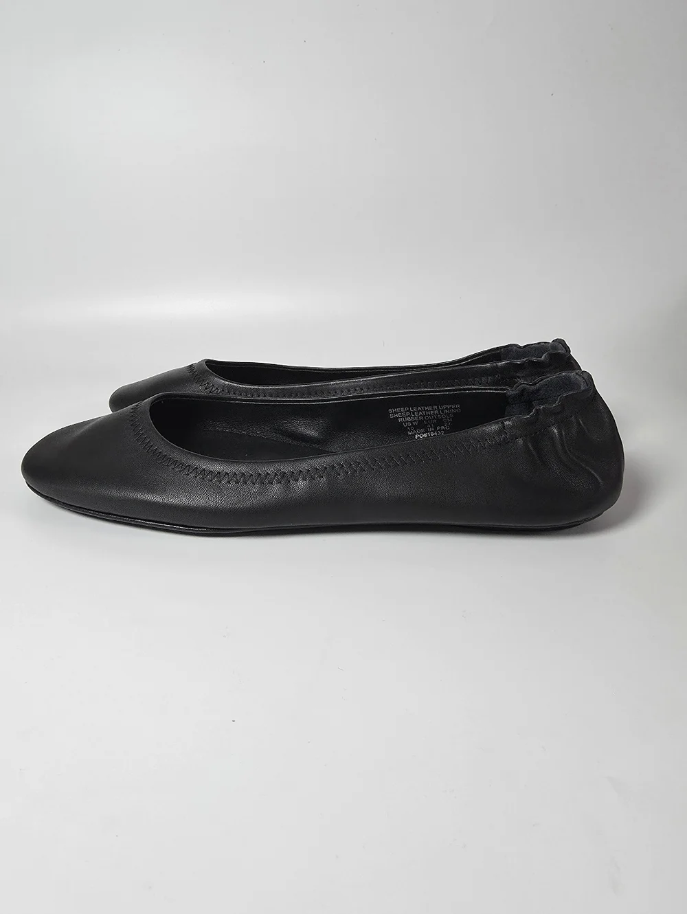 Quince Italian Leather On-The-Go Black Ballet Flat Woman's Size 10 - Picture 4 of 13